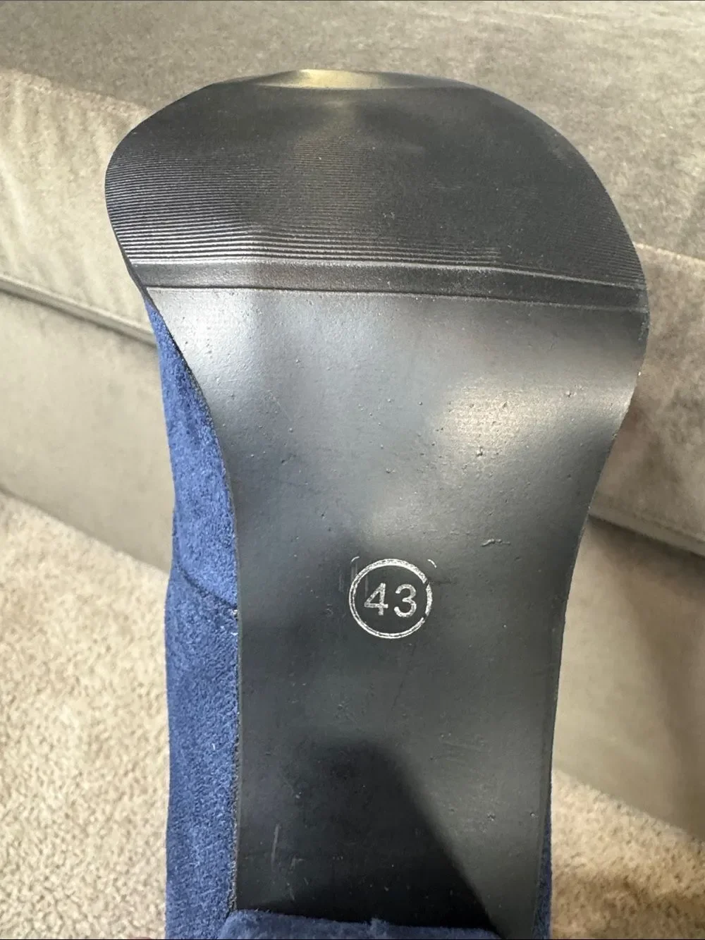 Tall Blue Faux Suede Lace-Up Women’s Boots Size 10 (43) NEW